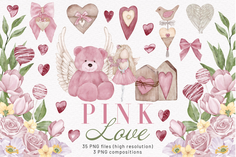 valentines-day-clipart-love-sweets-teddy-bear-heart-flower-bird-bow-ro