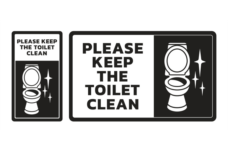 please-keep-toilet-clean-sign-restroom-cleaning-reminder-label-shiny