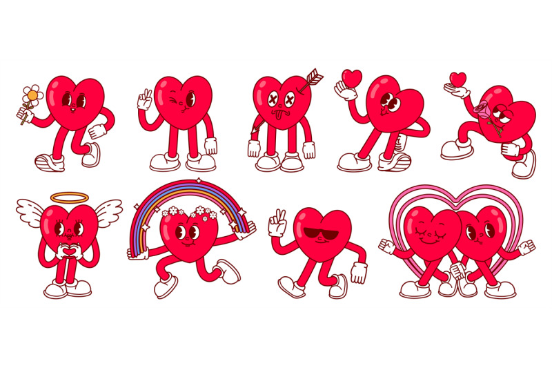 heart-character-love-mascot-hearts-with-cute-faces-cartoon-feets-and