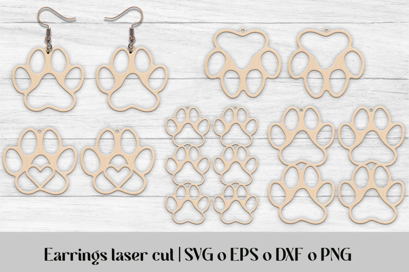 paws-earrings-laser-cut-paws-earrings-svg