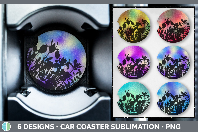 floral-car-coaster-sublimation-designs-bundle