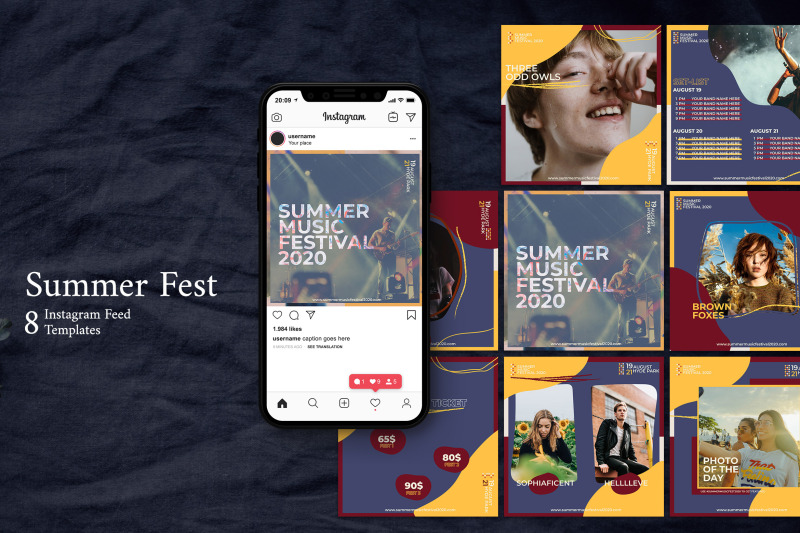 music-festival-instagram-post-template