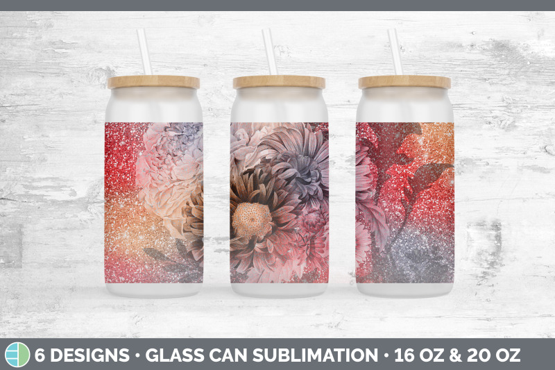 floral-glass-can-sublimation-beer-mason-jar