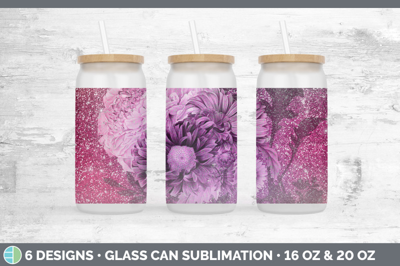 floral-glass-can-sublimation-beer-mason-jar