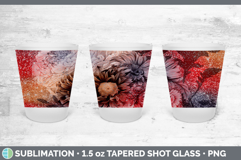 floral-shot-glass-sublimation-shot-glass-1-5oz-tapered