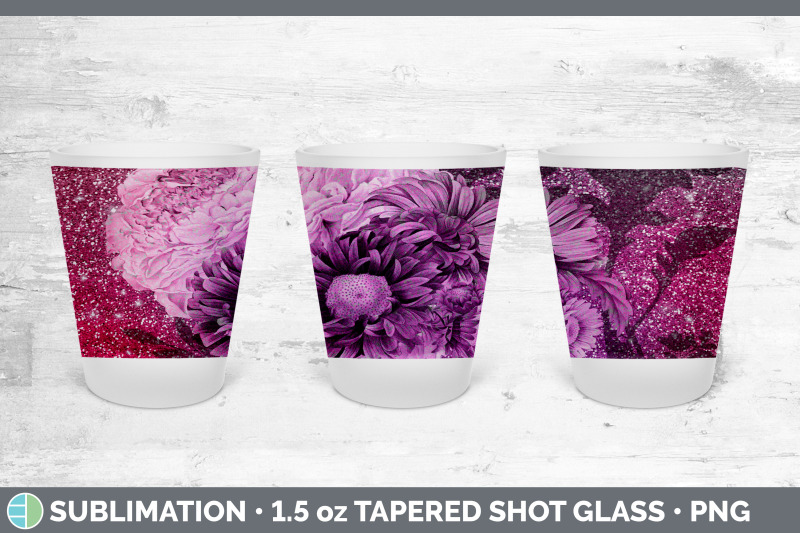 floral-shot-glass-sublimation-shot-glass-1-5oz-tapered