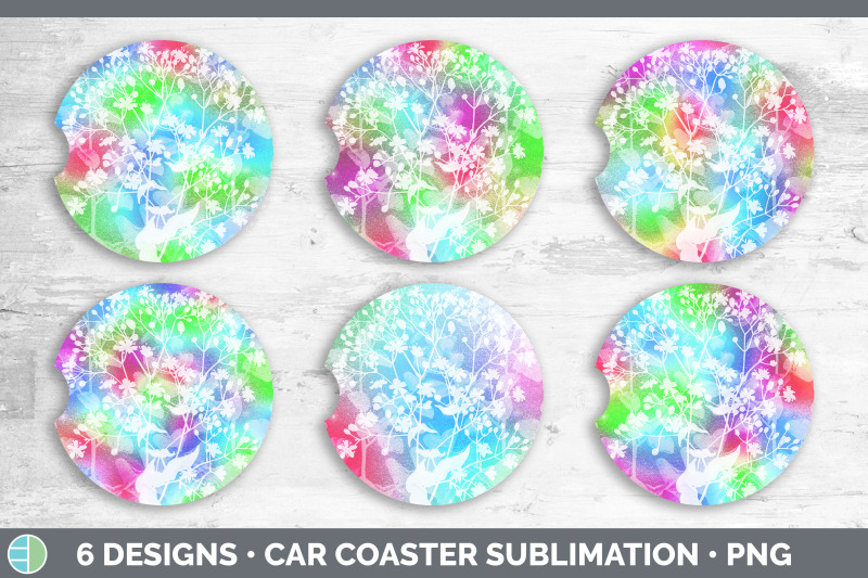 floral-car-coaster-sublimation-designs-bundle