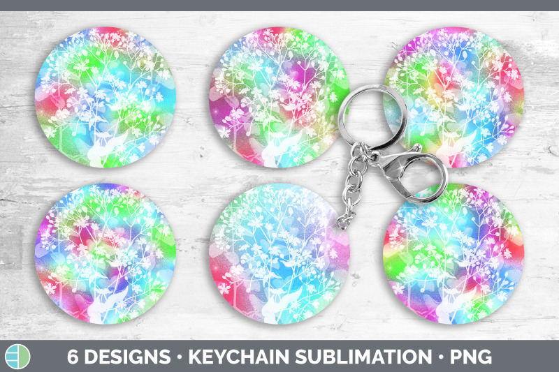 floral-keychain-bundle-keyring-sublimation-designs