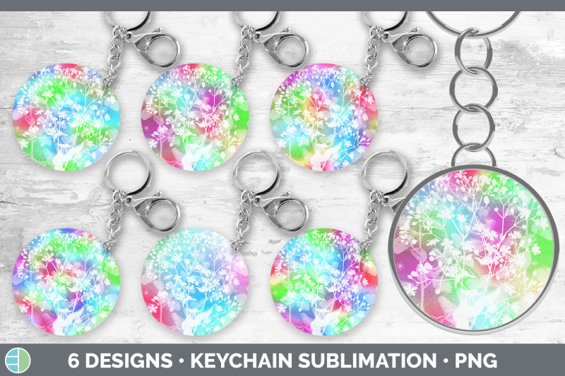 floral-keychain-bundle-keyring-sublimation-designs