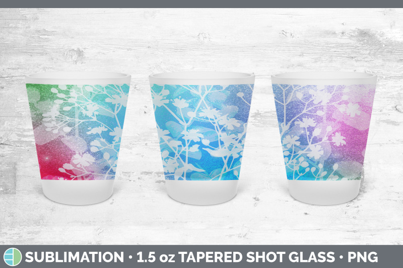 floral-shot-glass-sublimation-shot-glass-1-5oz-tapered