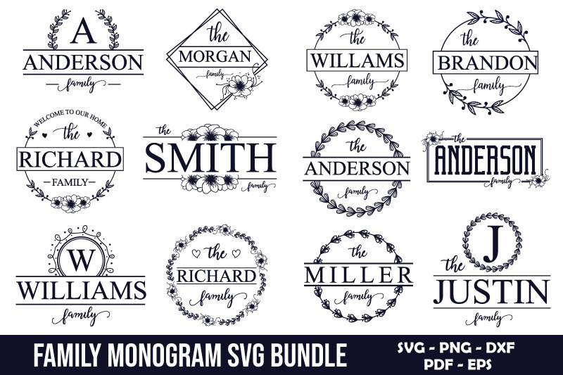 family-monogram-svg-bundle
