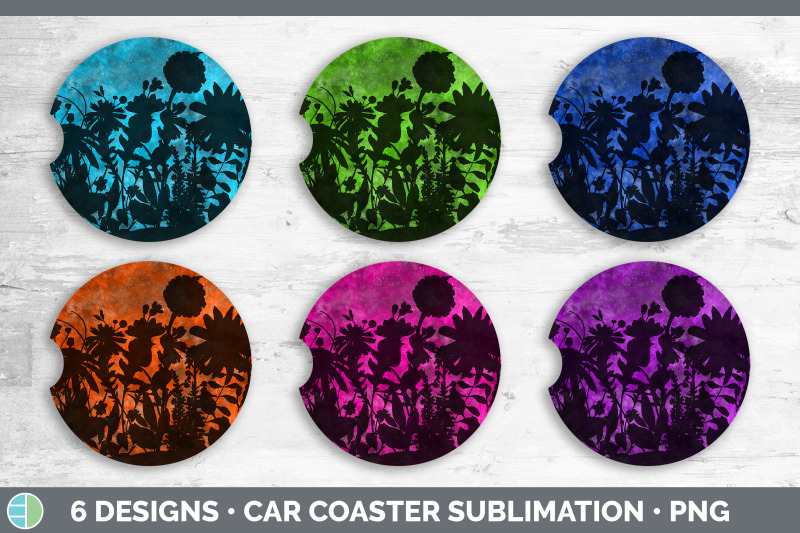 floral-car-coaster-sublimation-designs-bundle