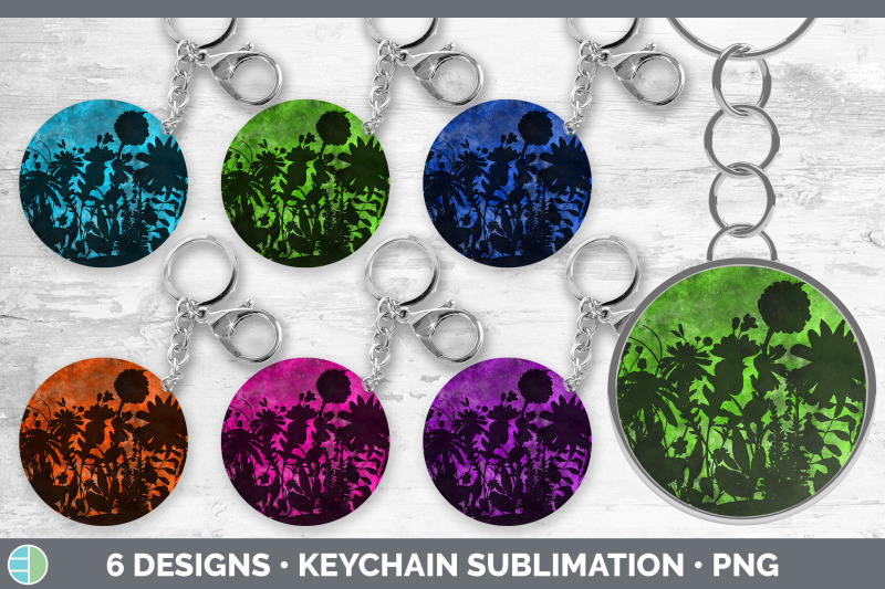 floral-keychain-bundle-keyring-sublimation-designs