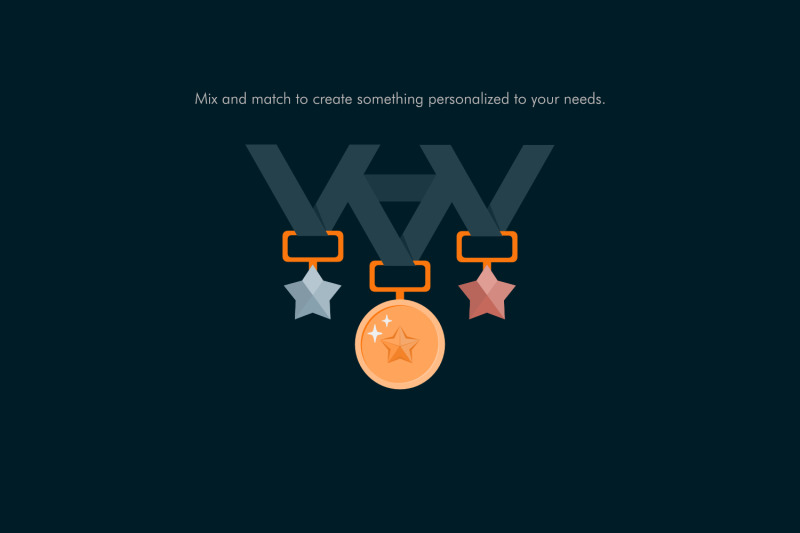 vector-medals-and-award-icon-generator-set