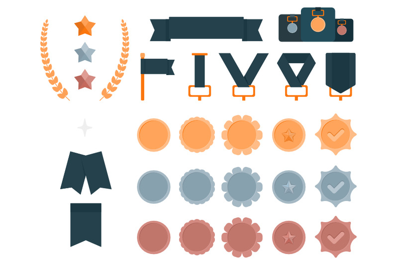 vector-medals-and-award-icon-generator-set