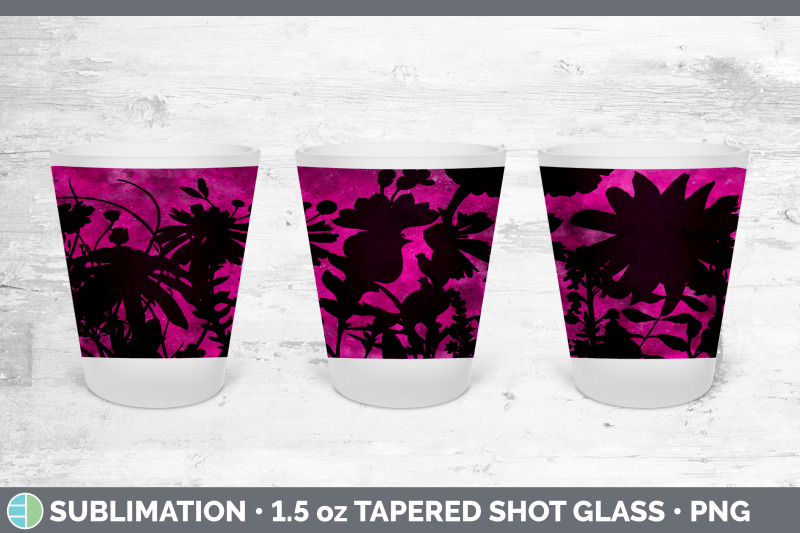 floral-shot-glass-sublimation-shot-glass-1-5oz-tapered