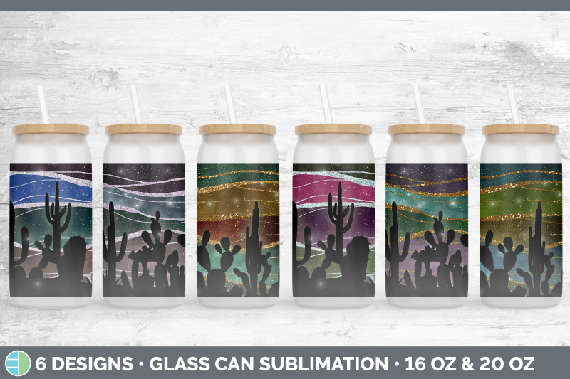 cactus-glass-can-sublimation-beer-mason-jar