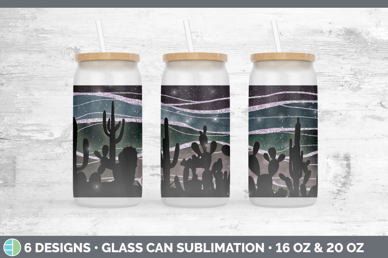 cactus-glass-can-sublimation-beer-mason-jar