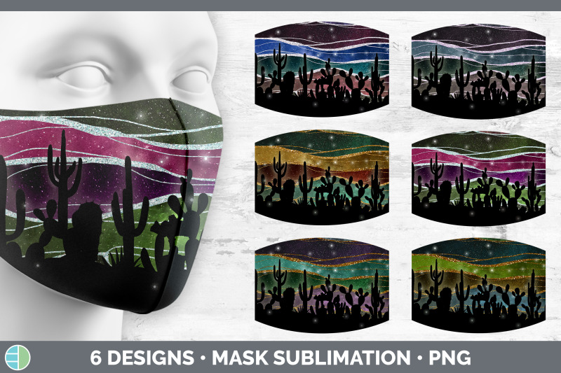 cactus-mask-sublimation-bundle-face-mask-designs