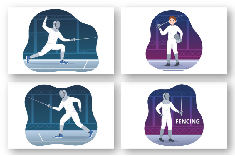 10-fencing-player-sport-illustration