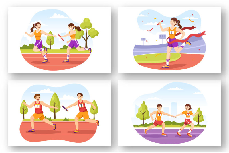 12-relay-race-sports-illustration