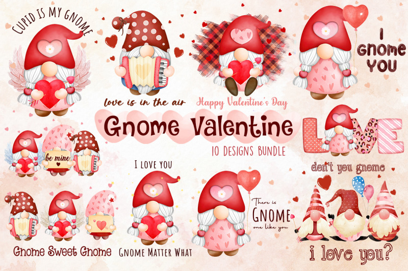 gnome-valentine-design-bundle