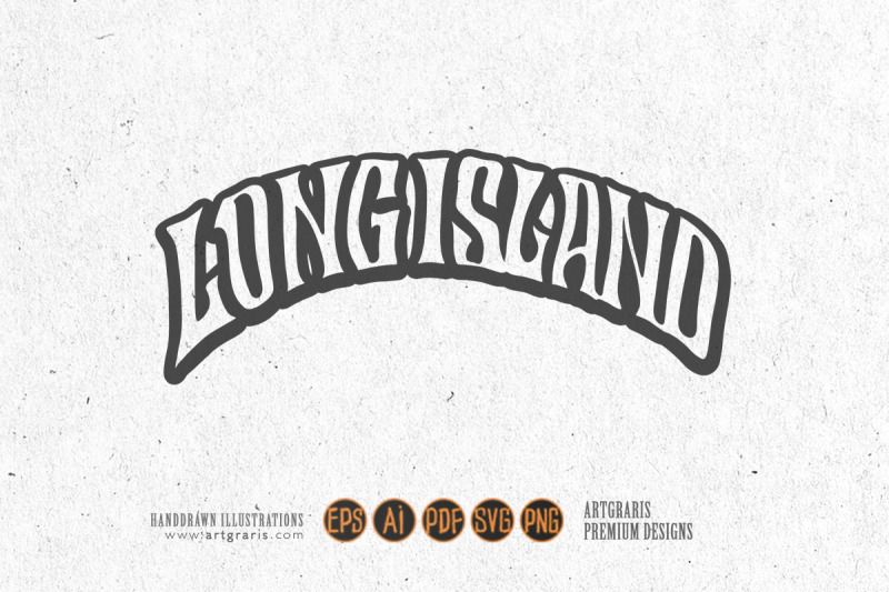 long-island-hand-lettering-word-text-monochrome