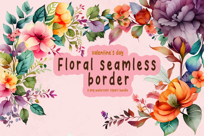 valentine-floral-border-watercolor-clipart-bundle