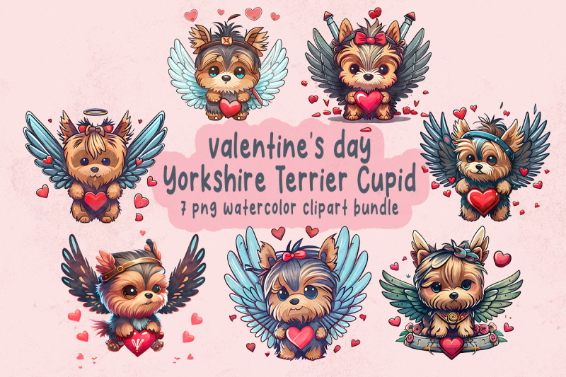 valentine-yorkshire-terrier-angel-clipart-bundle