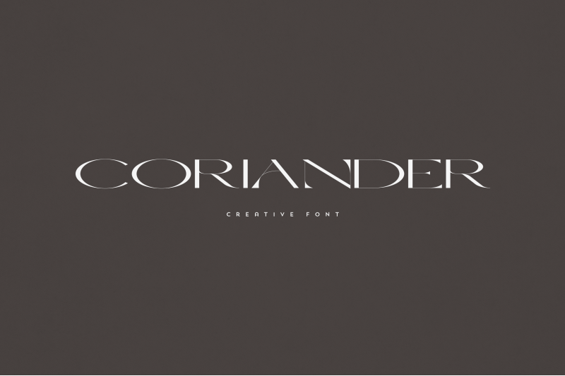 coriander-creative-font