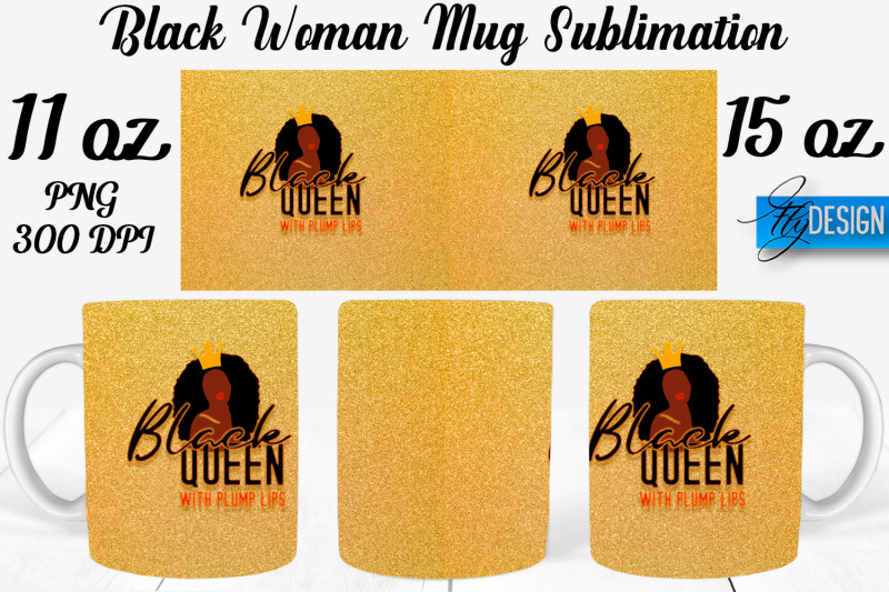 black-woman-mug-sublimation-coffee-11-oz-15-oz-mug-sublimation