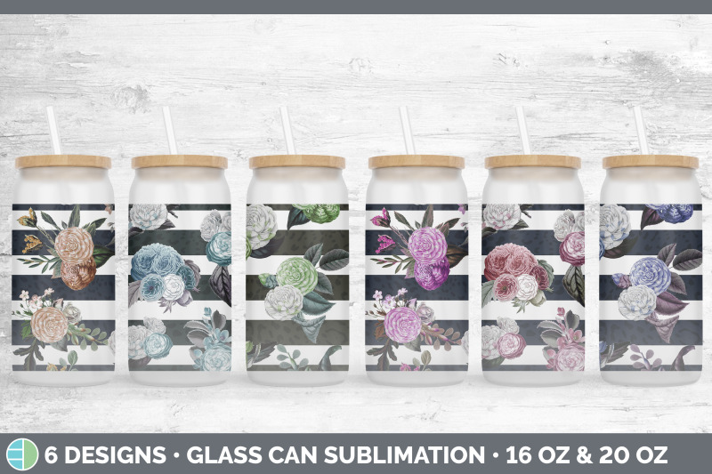 striped-flowers-glass-can-sublimation-beer-mason-jar