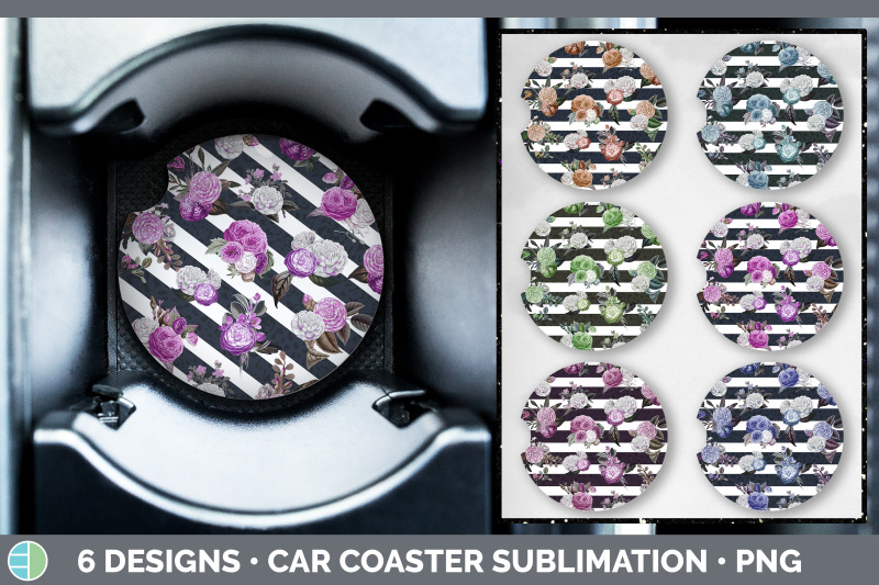 striped-flowers-car-coaster-sublimation-designs-bundle