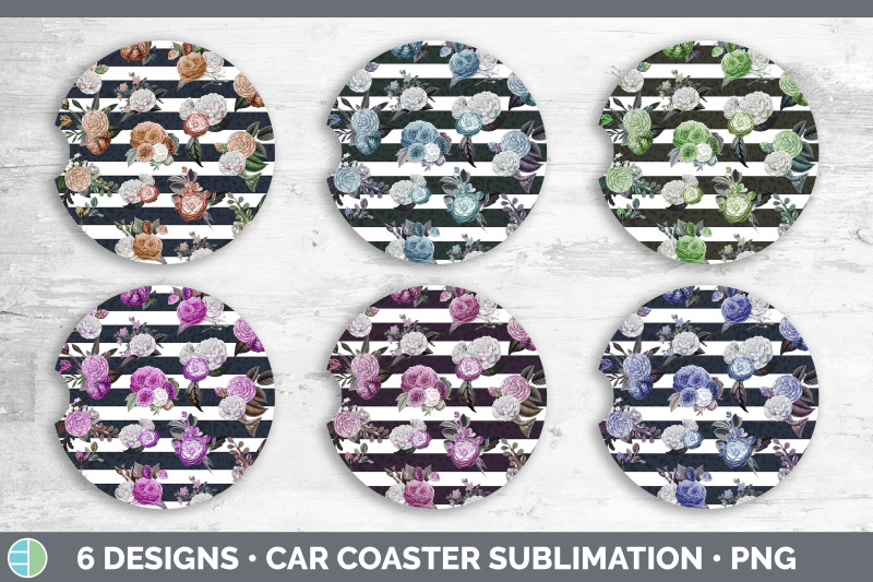 striped-flowers-car-coaster-sublimation-designs-bundle