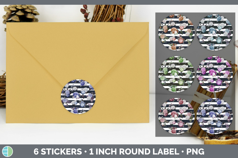 striped-flowers-stickers-sticker-1in-round-labels-png-designs