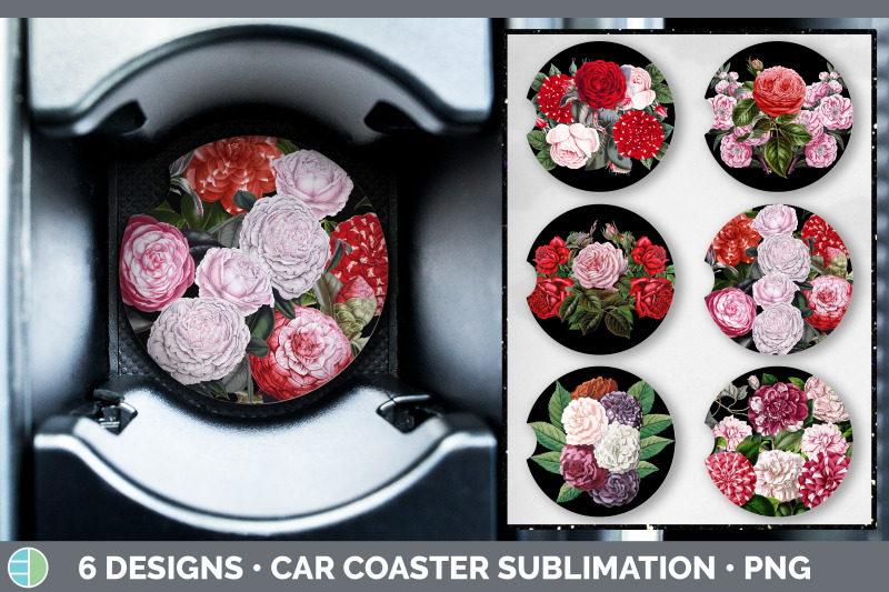 romantic-rose-car-coaster-sublimation-designs-bundle