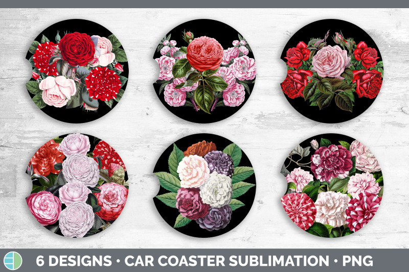 romantic-rose-car-coaster-sublimation-designs-bundle