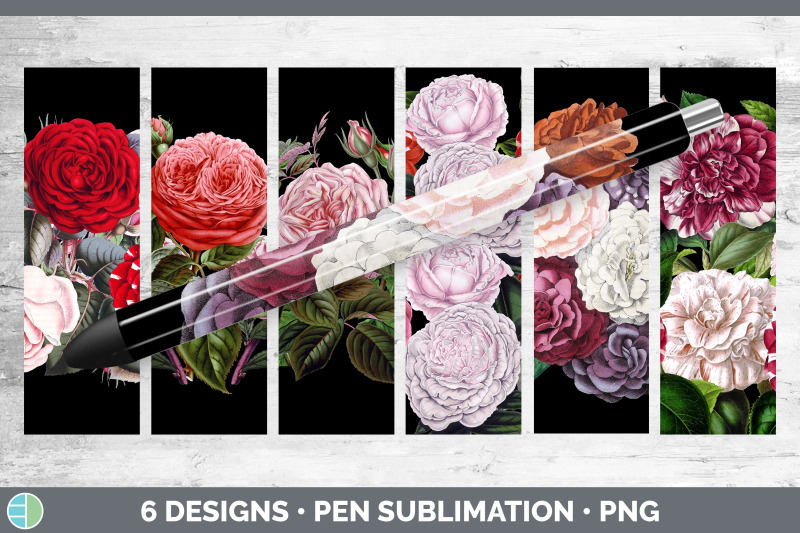 romantic-rose-pen-wraps-epoxy-sublimation-bundle