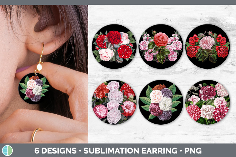 romantic-rose-round-earring-sublimation-designs-bundle