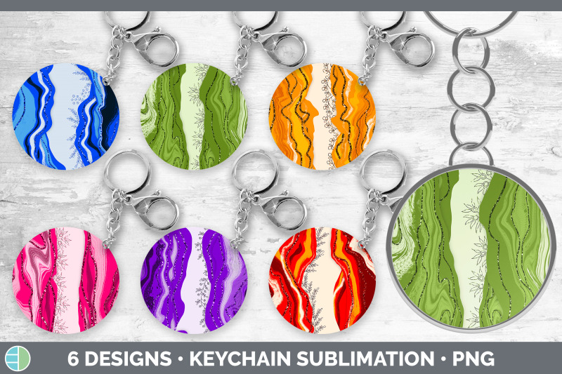 agate-keychain-bundle-keyring-sublimation-designs