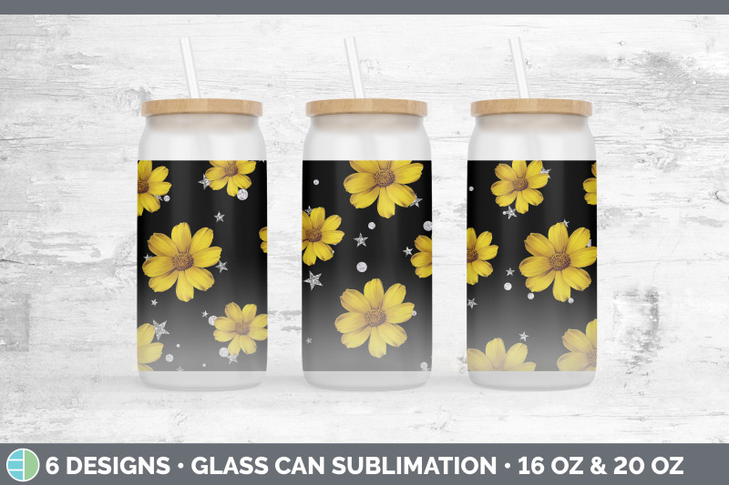 black-animal-print-glass-can-sublimation-beer-mason-jar