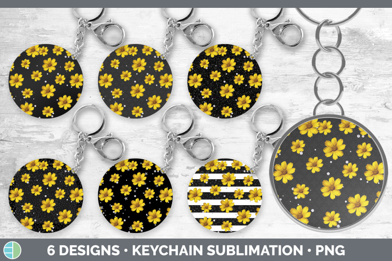 black-animal-print-keychain-bundle-keyring-sublimation-designs