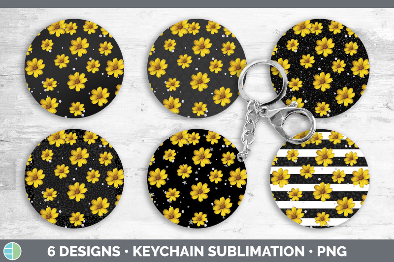 black-animal-print-keychain-bundle-keyring-sublimation-designs