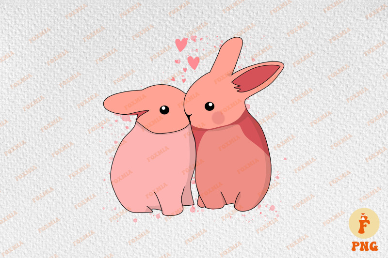 cute-couple-rabbit-kissing-valentine