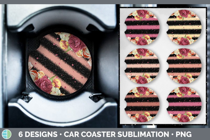 ruby-florals-car-coaster-sublimation-designs-bundle