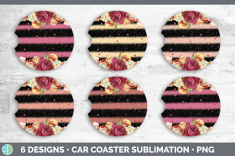 ruby-florals-car-coaster-sublimation-designs-bundle