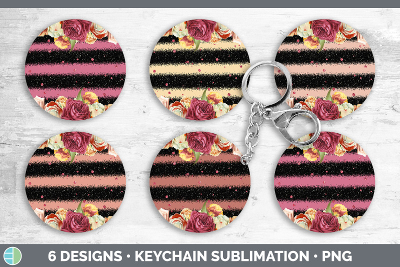 ruby-florals-keychain-bundle-keyring-sublimation-designs