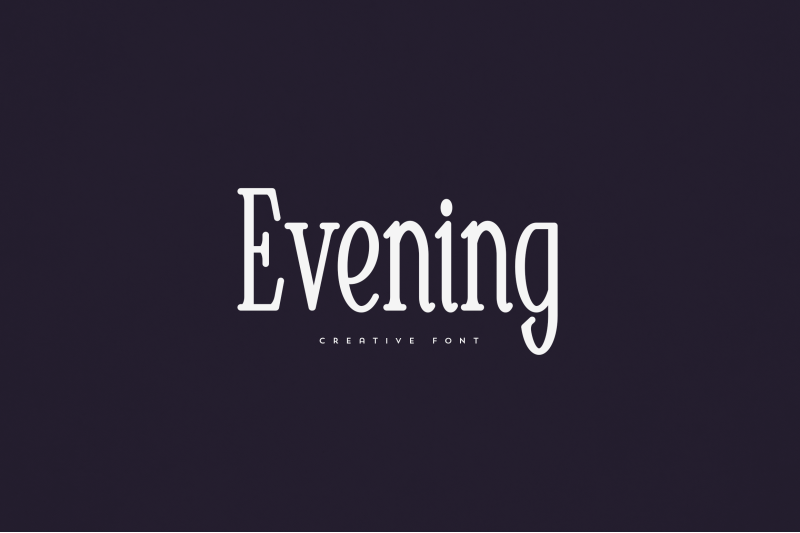 evening-creative-font