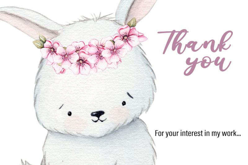 cute-easter-watercolor-clipart-bunny-flowers-spring-animal