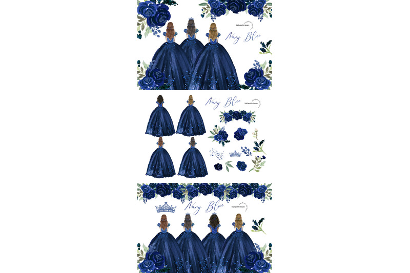 navy-blue-princess-dresses-clipart-navy-blue-quinceanera